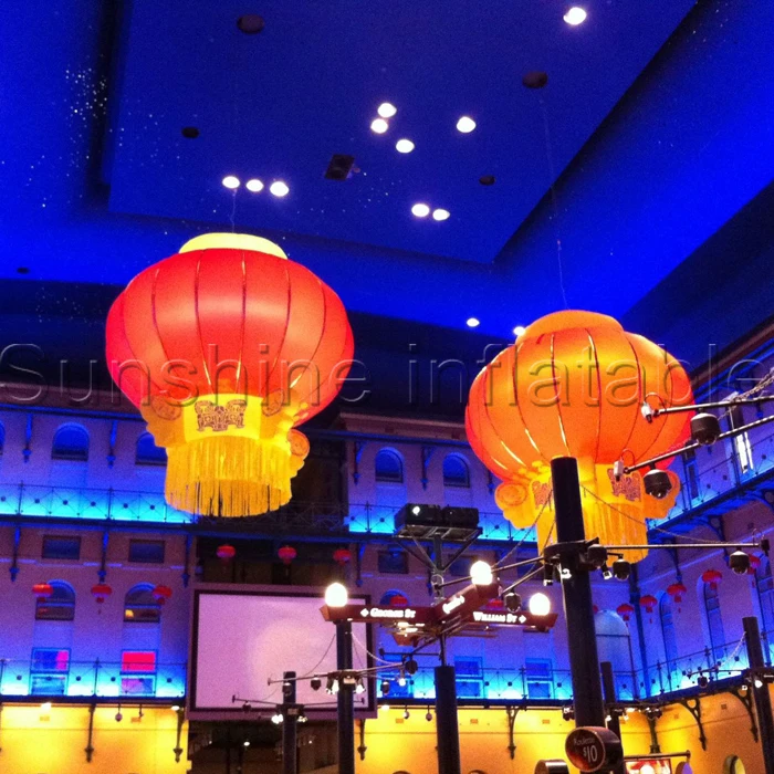 

2016 newest ceiling led decoration inflatable chinese lanterns for wedding party club concernt
