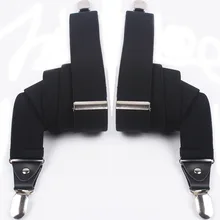 Mantieqingway черные эластичные зажимы на подтяжках мужские женские унисекс регулируемые подтяжки ремни брюки подтяжки для Vestidos