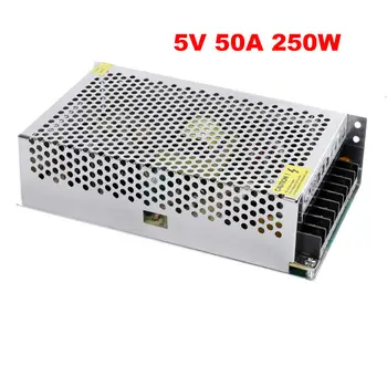 

AC-DC switching mode DC5V 50A led power supply 5v 250w led driver,Aluminum AC 110V 220V to 5v lighting transformer for led light