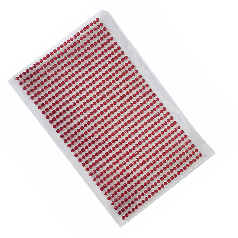 

Car instrument panel 3mm Diy Decal Mobile Art red Crystal Diamond Rhinestone Self Adhesive Scrapbooking Picture frames Stickers