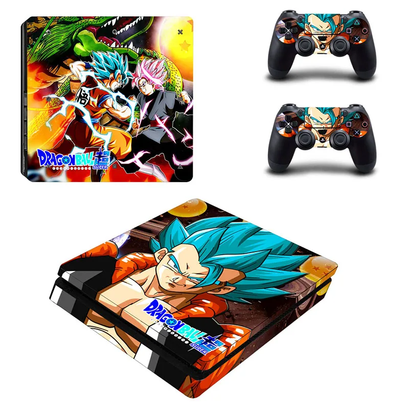 

Newest Dragon Ball Full Protector Decal For Play Station 4 Slim Console + 2 Controller PS4 Slim S Skin Sticker