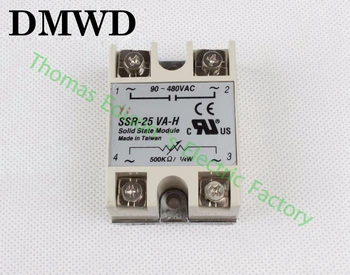 

1pcs Free shipping solid state relay SSR-25VA-H 25A 500K ohm 4w TO 90-480V AC SSR 25VA H Resistance type voltage regulator