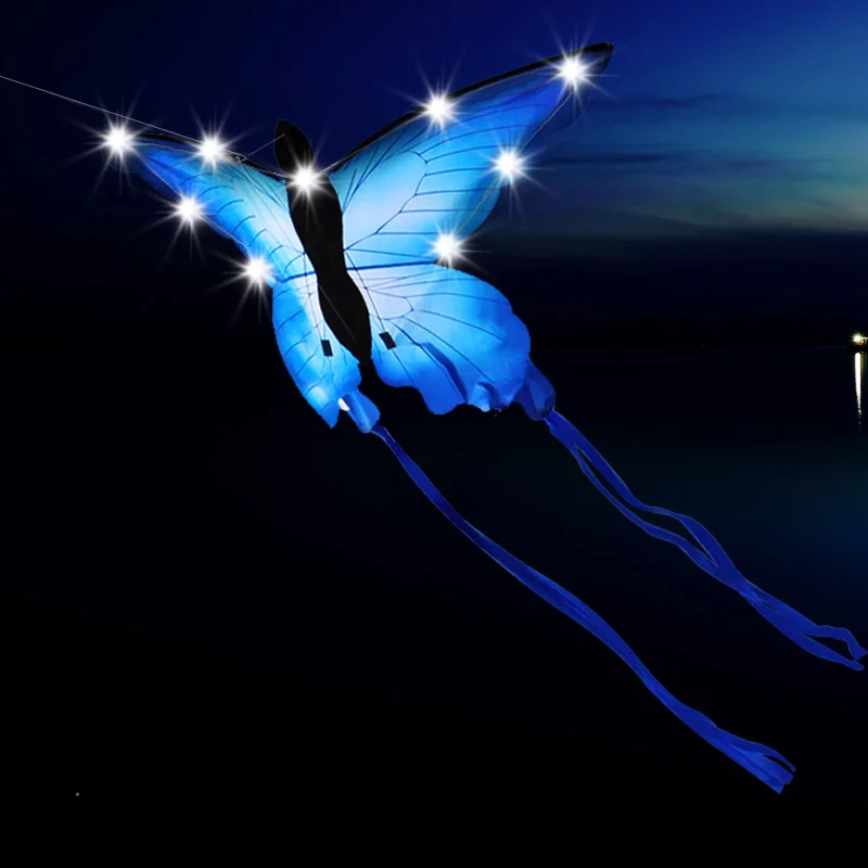 

Outdoor Fun Sports New Arrive LED Noctilucent Butterfly Kite/ Animal Kites With Handle & Line Good Flying