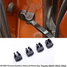 Одежда высшего качества стайлинга автомобилей Анти ржавчина доказательство воды ключ для дверного замка Пластик Пряжка ограничительное устройство отделкой 4 шт. для Toyota RAV4