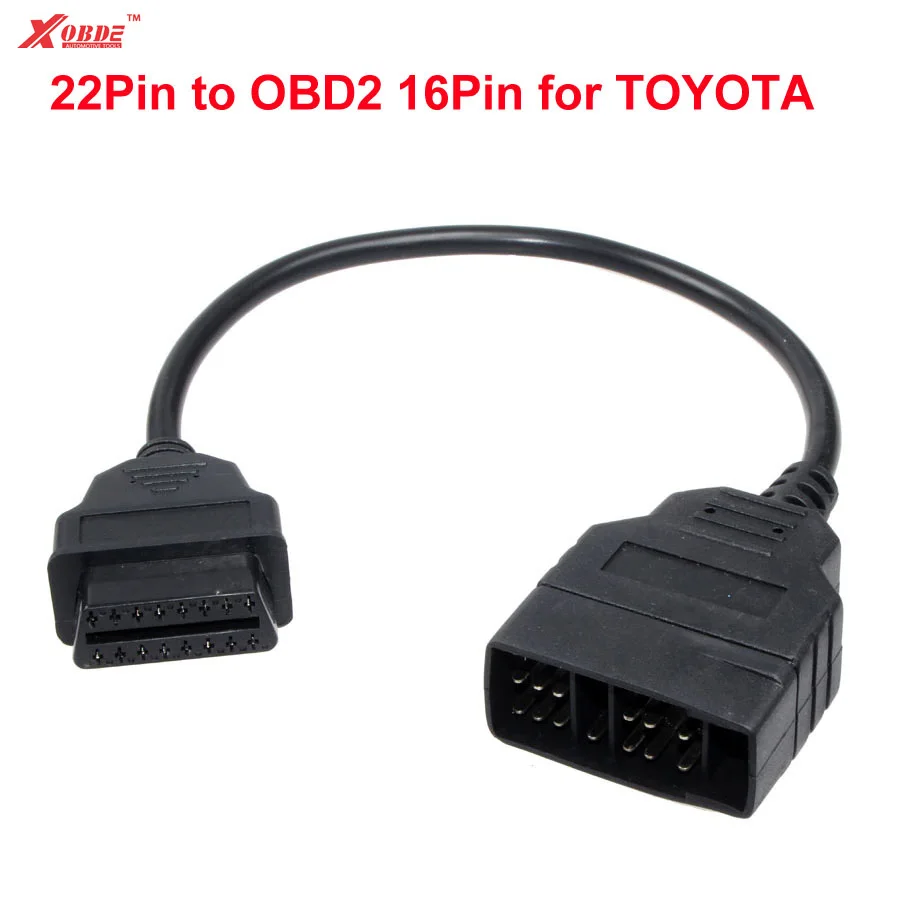 22Pin Male to OBD2 16Pin DLC Female Cable for To yota Car Diagnostic