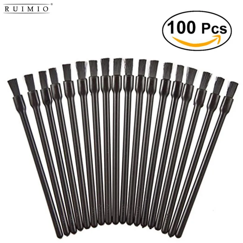 

RUIMIO 100pcs Lip Brush Disposable Lipstick Gloss Wands Applicator Nylon Hair Makeup Tool Disposable Brush Lipstick Applicator