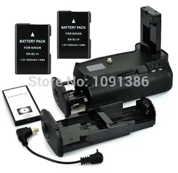 

Battery Grip Pack For Nikon D5100 D5200 DSLR Camera as MBD51 MB-D51 + AA battery Holder + IR Remote + 2X decoded EN-EL14 battery