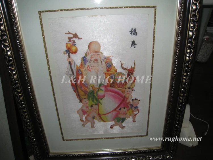 

Free Shipping Chinese handmade embroidery, Suzhou handmade embroidery, 1/4 finest Silk, No Frame