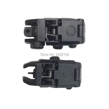 

High Quality 2 pcs Gen2 Tactical Folding Front/Rear Flip Up Backup Sights Set Scope Mount Hunting Accessories Black BUIS Airsoft