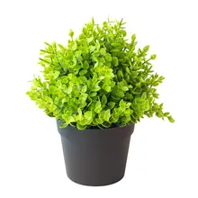 1Pc Artificial Grass Greenery Potted Bonsai Home Office Garden Furniture Decor artificial flowers