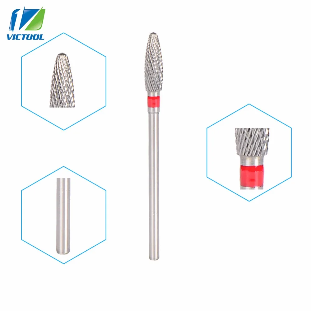 

Tungsten Steel Nail Bit Flame Shape Universal Grit For Electric Manicure Pedicure Bits Electric File Nail Art Tools 23