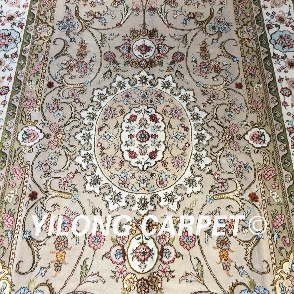 Yilong 5'x8 персидские Ковры цветок Дизайн шелк шерсть (wy2031s5x8)|rug design|rugged ruggedhand knotted rug