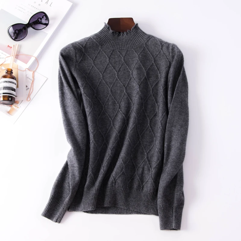 

Women Sweaters And Pullovers Long Sleeve Turtleneck Autumn Winter Clothes Gray 2017 Casual Elegant Warm Knitted Cashmere Sweater