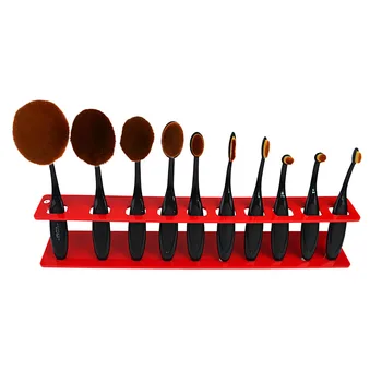 

10Grid Toothbrush Makeup Brush Holder Stand Showing Rack Shelf Bracket Organizer