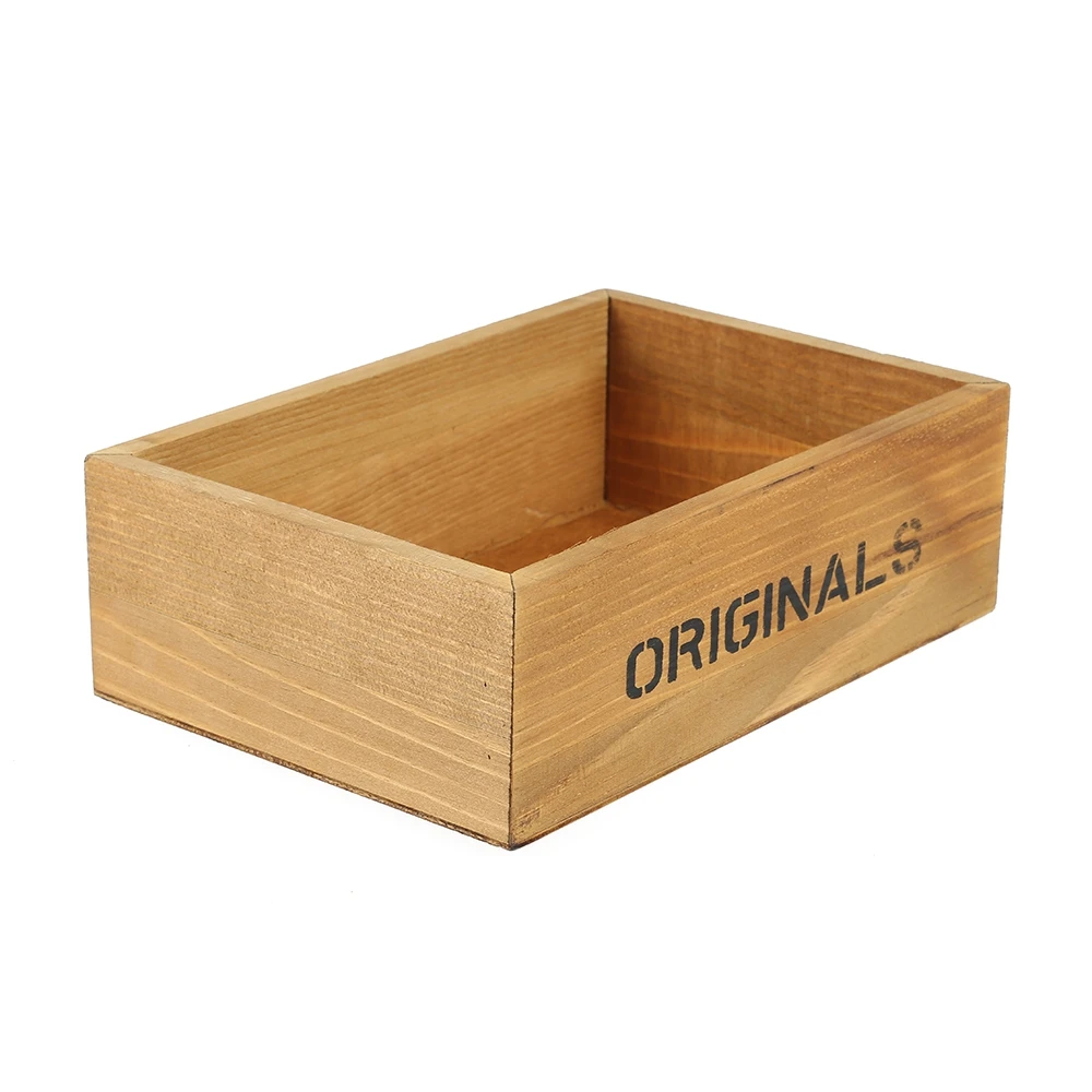 

OriginalWooden Garden Flower Pot, Fleshy Succulent Plant Floral Planting Box ,Cash Cards Coins Keys Small Kit Storage Box.