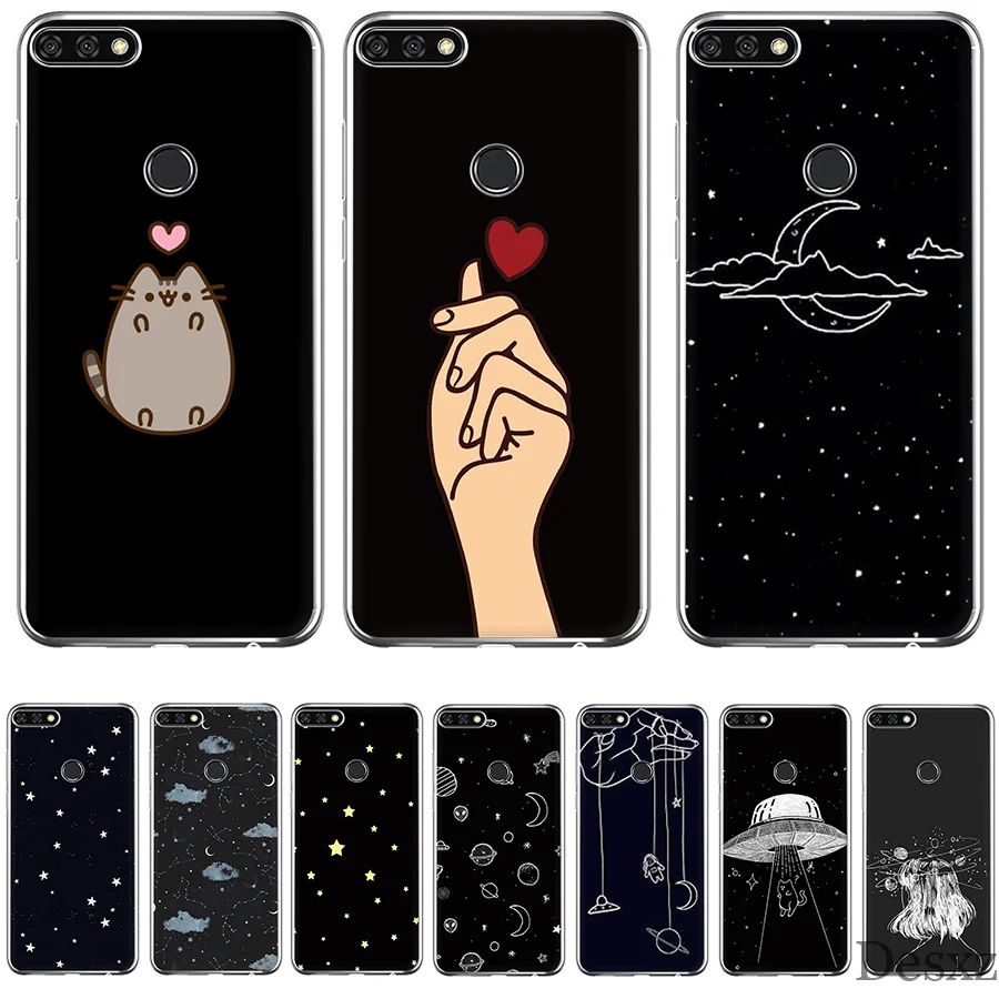 

Gerleek Love Heart Hard Cover For Huawei Honor Play 10 9 8 7X 8X Lite 7A 7C 8C Note 10 6A 6C Case Bag