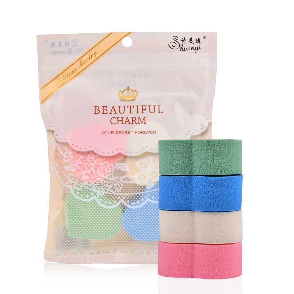 

4 Pcs Colors Makeup Heart Sponge Cosmetic Puff Display Gourd Shape Sponge Make up Puff