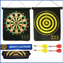 Дети 2 стороны 12 дюймов магнитный мягкий безопасный крытый спорт цель Nerf стрелочный пулемет ворсистая доска для Дартс(4 Дартс+ 1 доска