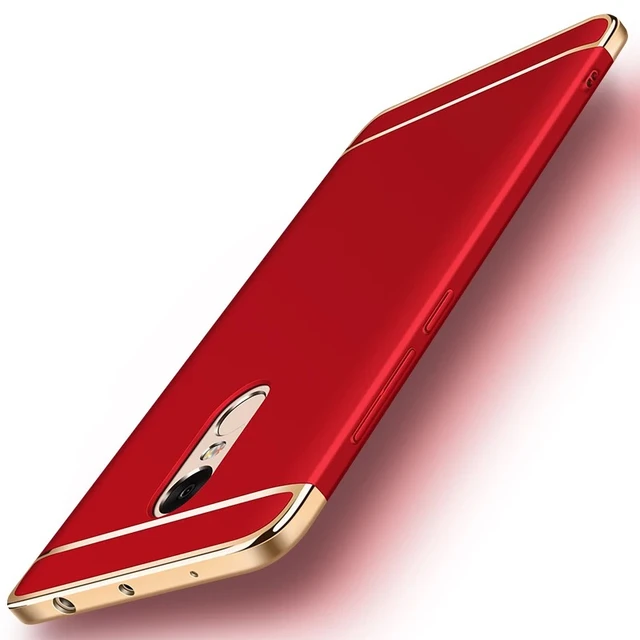 Case for Xiaomi Redmi Note 4 4x 5 6 7 Pro 4A 4X 5A 6A S2 Cover Luxury 3 In 1 Slim Hard Casing for Xiaomi Mi A1 A2 Lite 8 9 SE Red