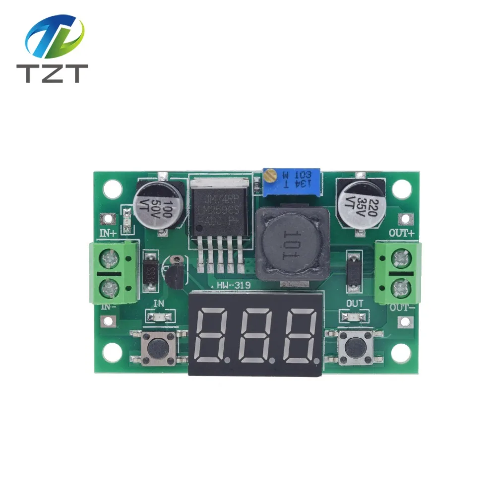 Регулируемый понижающий модуль питания TZT LM2596 постоянного тока от 4 0 до 40 1 3 37 в +
