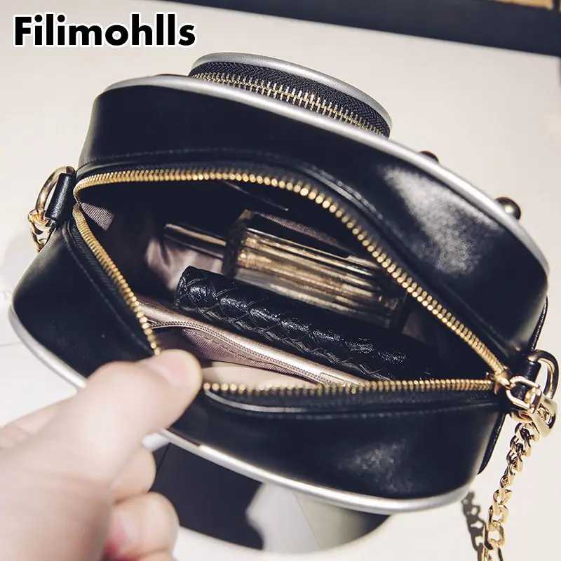 “ 2018 de Couro Saco da Senhora Crossbody Pequena