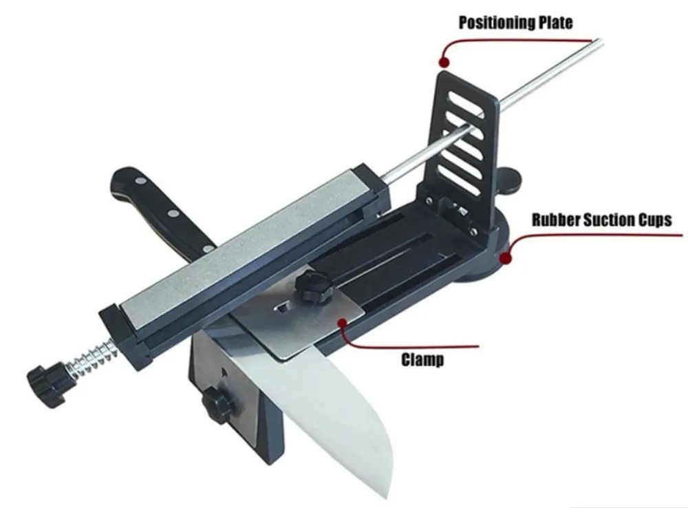 Нержавеющая сталь, Профессиональная кухонная точилка для ножей, система, машина, фиксированный угол, алмазный инструмент для заточки, точилка для камня, точильный камень