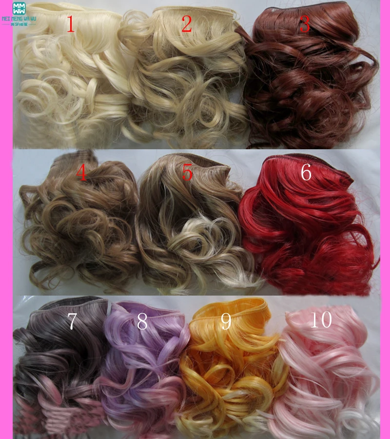 

1pcs 15cm*100CM doll wigs Big wave for 1/3 1/4 BJD SD DIY doll hair
