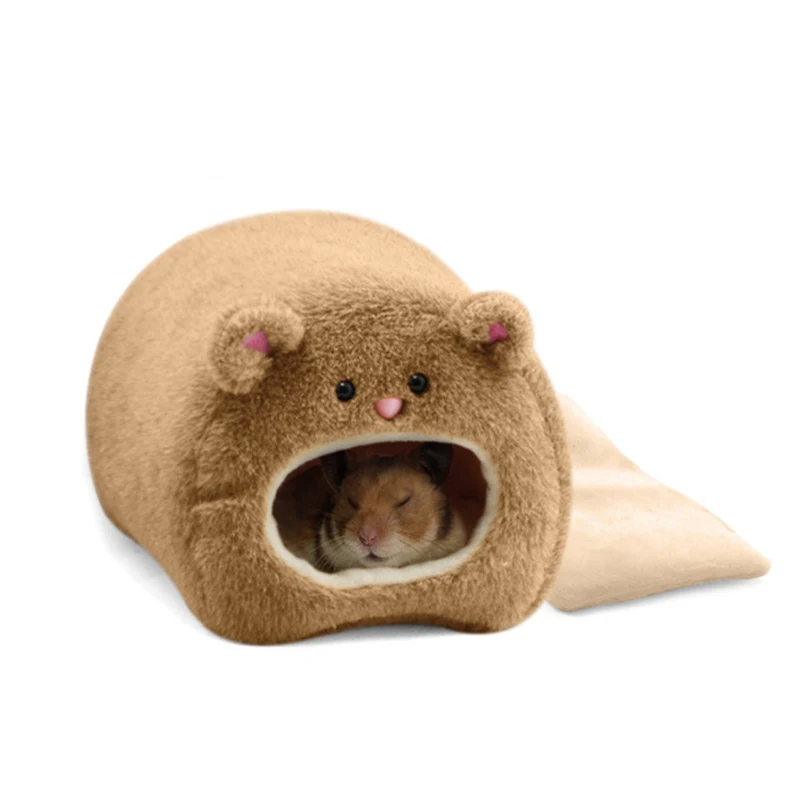 Cute Cartoon Pet Hamster House Bed Winter Warm Squirrel Hamster House Cage Nest Hamster
