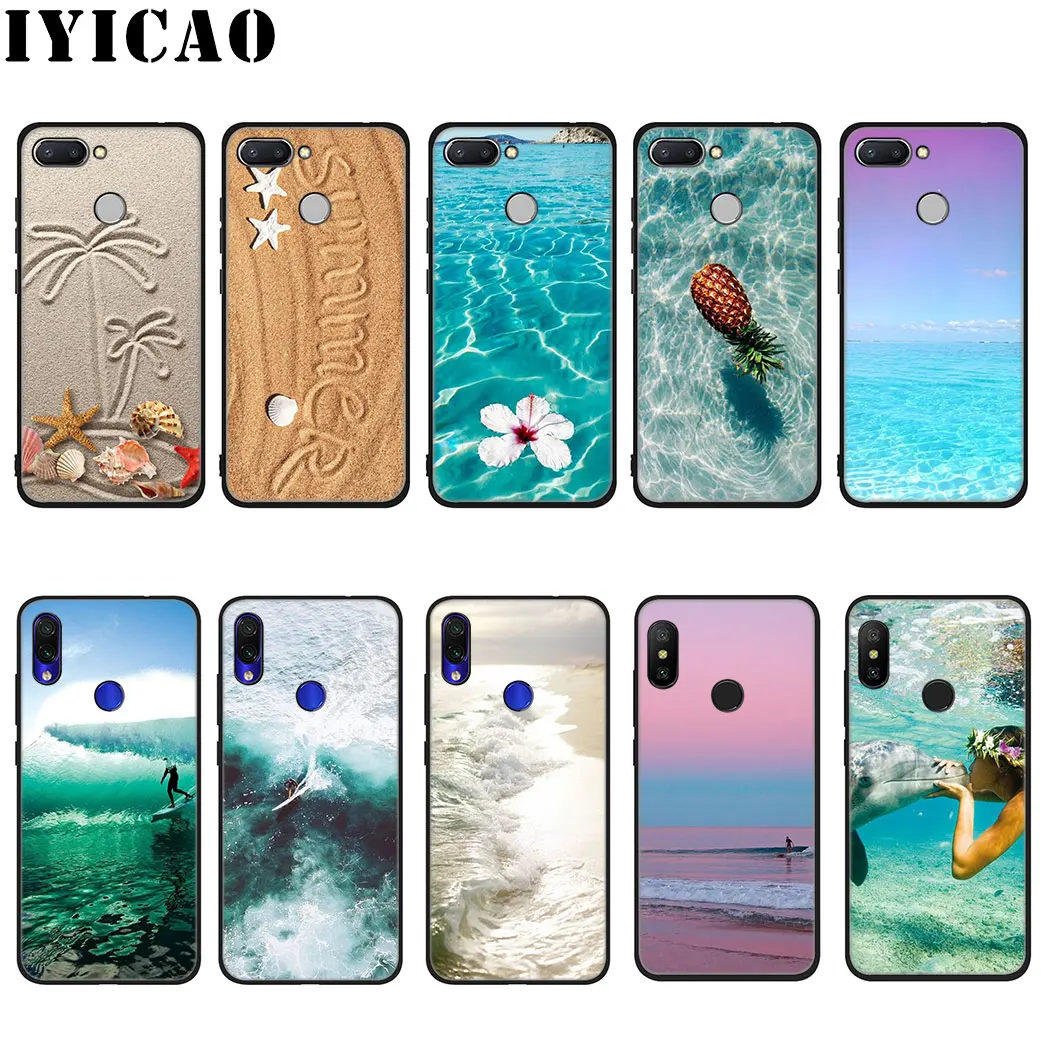 IYICAO летние волны блеск мягкий чехол для Xiaomi Redmi 4A 4X5 5A 5 6plus 6A 7A 6 Pro 7 S2 K20 Чехол |