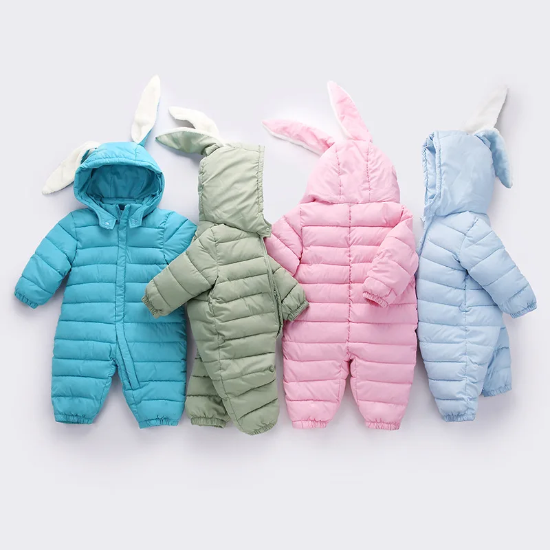 

Overalls Girls Boy Rainwear Waterproof Pants Children Snowsuit Baby Infant Winter Jumpsuit Clothes Cotton Jackets H50