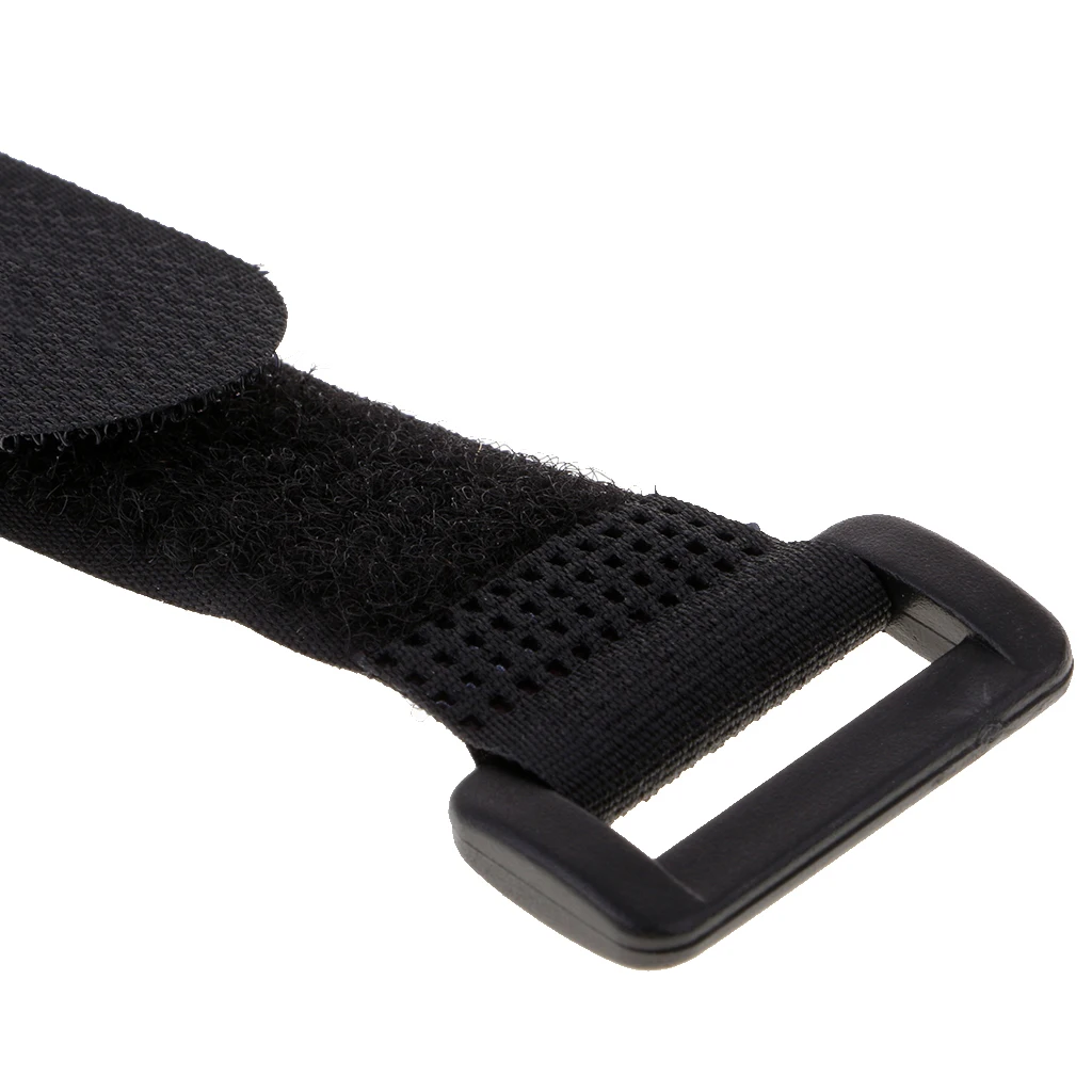 fityle 10pcs Nylon Hook and Loop Straps Fastening Cable Ties with Buckle Black