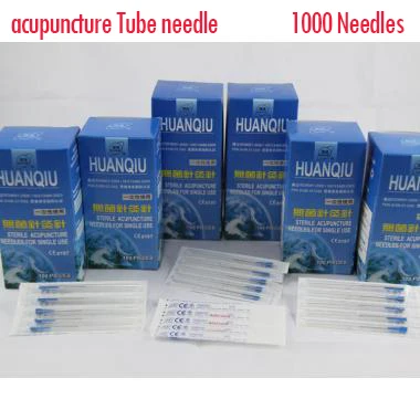 

1000 Needles(10 Boxes)-Huan Qiu Sterile Disposable Acupuncture Needle Copper Handle Tube (CE FDA) Mixed Size