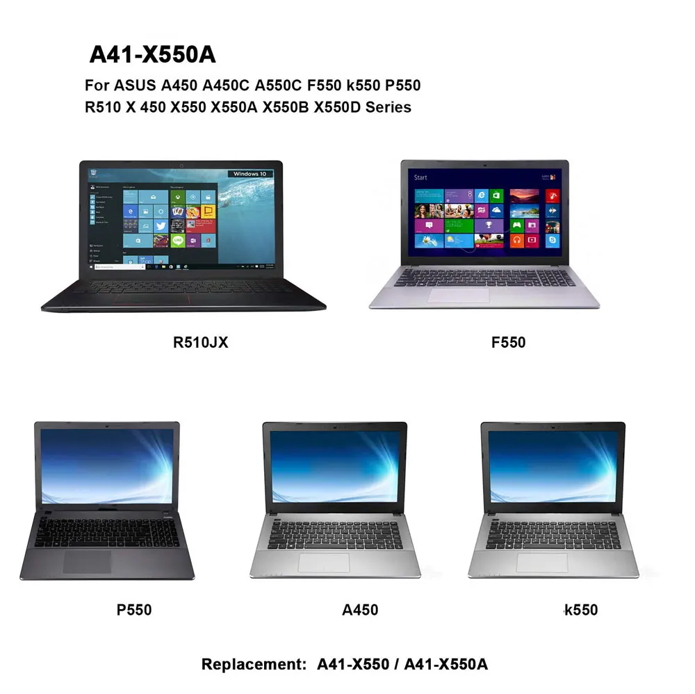 15V 2950 мА/ч, ячеечная новая A41-X550A Аккумулятор для ноутбука ASUS A41-X550 X450 X550 X550C X550B X550V X450C X550CA X452EA X452C