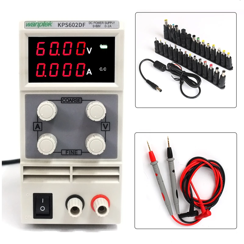 

KPS602DF four dual mini LED display DC power supply 110V-220V adjustable switching 60V2A for Laboratory Voltage regulated