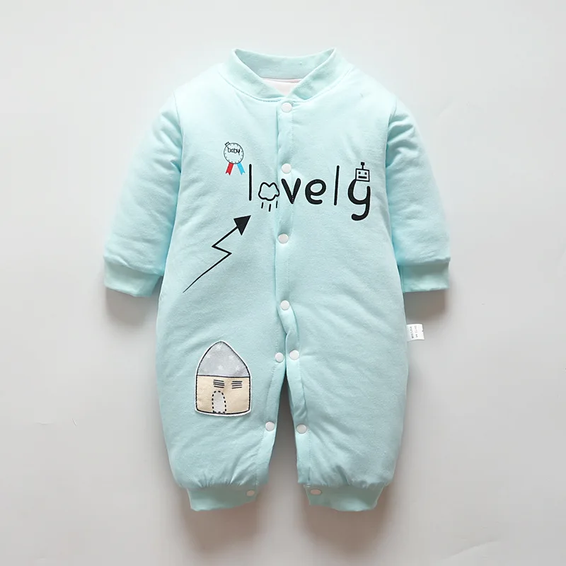 BibiCola Winter Thick Baby Pajamas Sleepwear For Newborn Warm Cotton