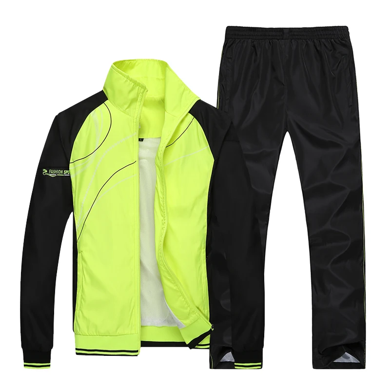Горячая Распродажа, весенне-осенняя мужская спортивная одежда, спортивный костюм из 2 предметов, куртка+ штаны, спортивный костюм, Студенческая форма