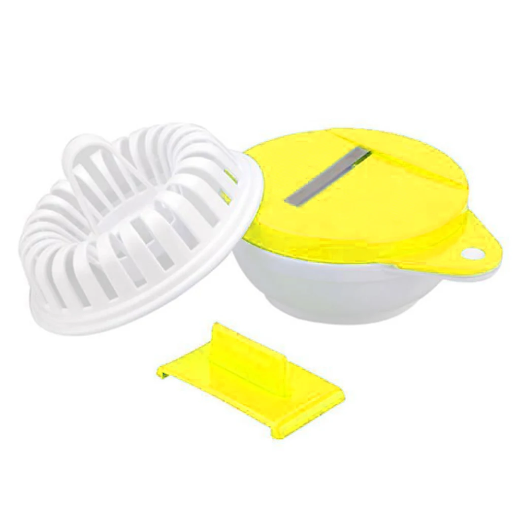 

Potato Chip Roaster Maker Baking Basket Tray Non-fried Machine Microwave Slice Plate Cutter Chipper Slicer DIY Set Color Random