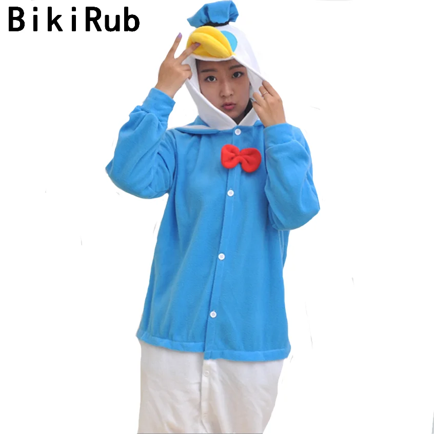 

BIKIRUB Adults Fleece Pajamas All in One Pyjama Animal Suits Cosplay Winter Garment Cute Donald Duck Cartoon Animal Pajama Sets