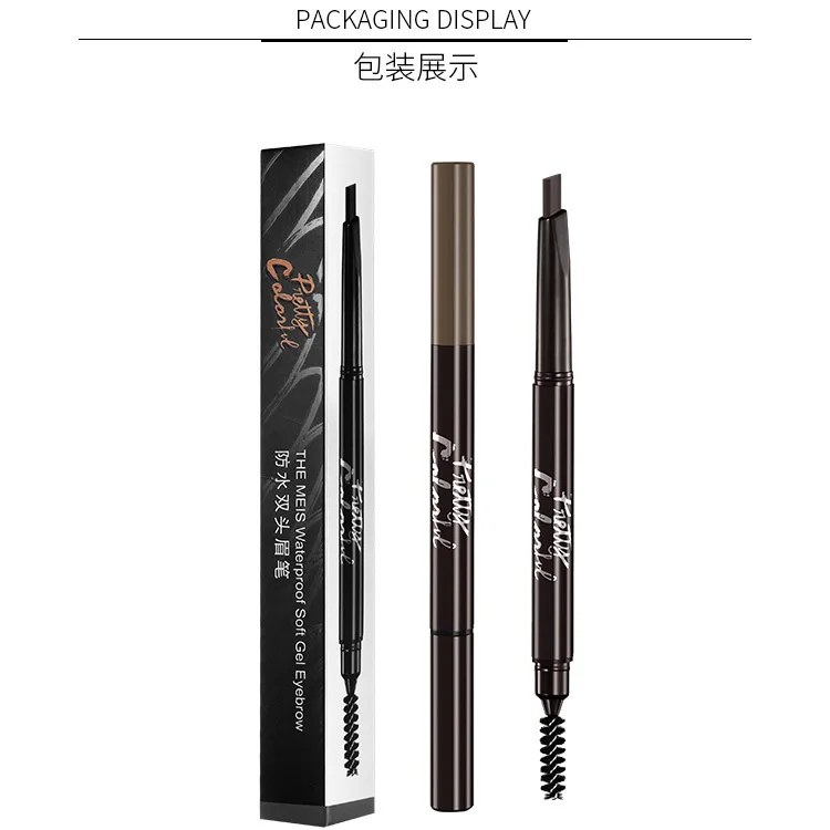 MEIS Lasting Professional Fine Sketch Liquid Eye Brow Pencil Eyebrow Pen Waterproof Fork Tip Eyebrow Tattoo Pencil Long