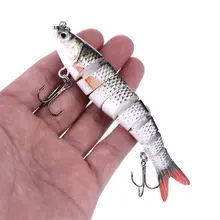 Leurre rigide wobbler coulant composé de 8 sections articulées, appât artificiel de type poisson nageur idéal pour la pêche au bar, crankbait, 13,7 cm, 27g