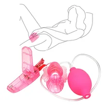 Multi speed vibration Perfect Hand pump Tantalizing ticklers butterfly clitoral woman clit pump Pussy Pump sex toy vibrador