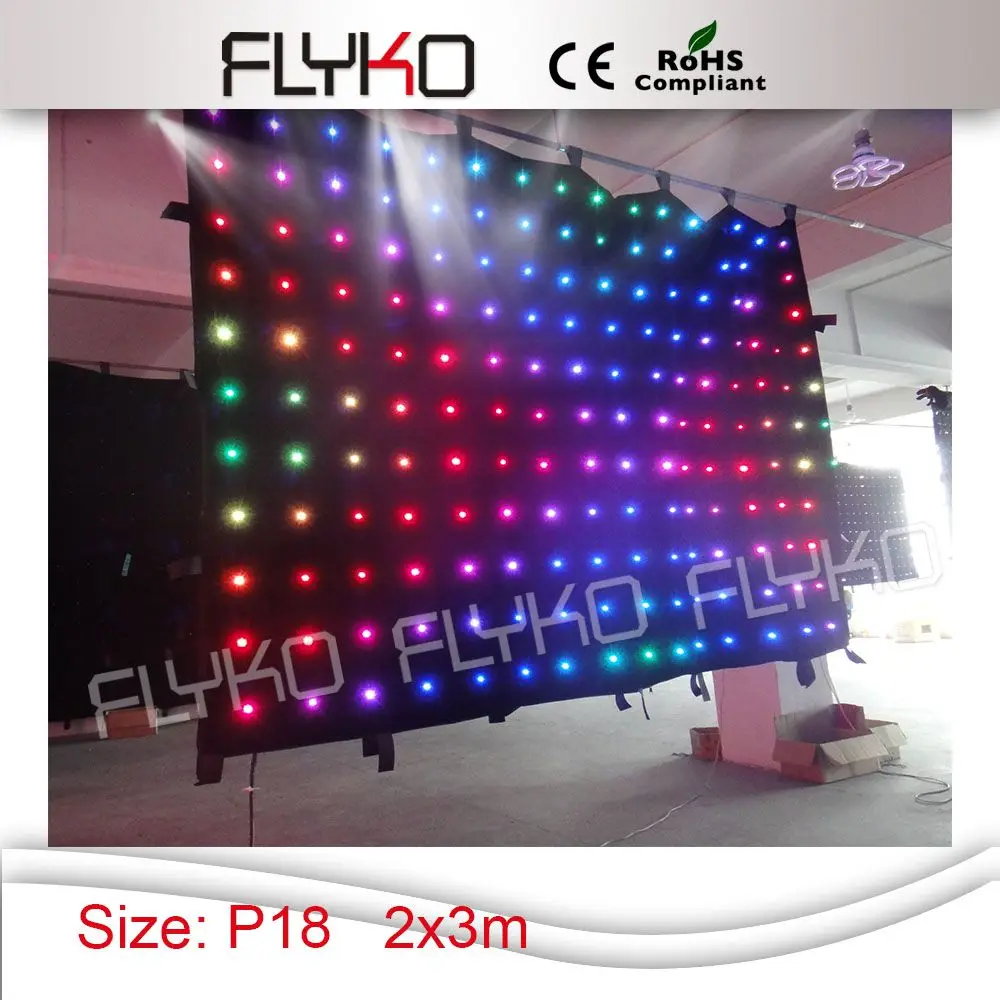 3m(w)*2m(h) Led Video Curtain, Bar Light Led Display Screen Rgb Wedding