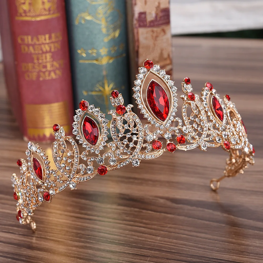 

Gorgeous Alloy Rhinestones Crystal Wedding Tiara Headband Bridal Princess Royal Crown Hair Accessories Bridesmaids Jewelry Women
