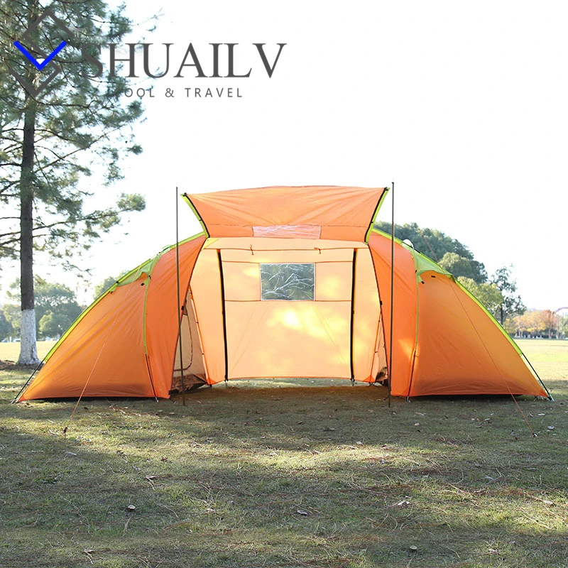 Grandes Carpas Carpa Camping Playa Al Aire Libre a prueba de Viento Impermeable Gran Manguera 2 Dormitorios de Dos Puertas de Doble Partido Carpas Viajes|tent 2|travel tentbeach tent - AliExpress