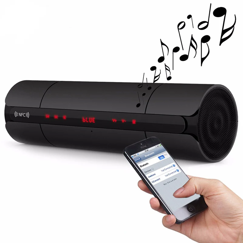 

Portable Bluetooth Speaker Wireless Column Subwoofer Stereo Soundbar With MIC FM AUX Outdoor Handsfree Speaker For xiaomi&Huawei