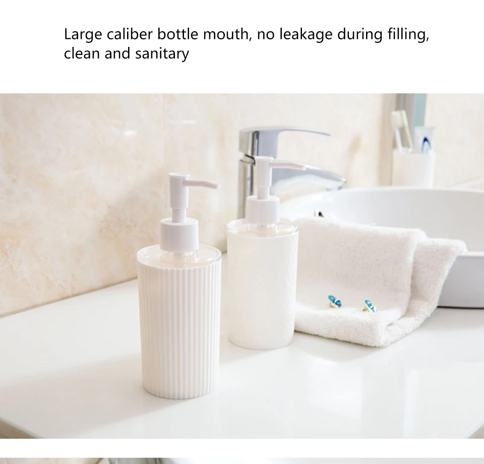 Новые простые большого объема дозатор жидкого мыла гель для душа ручной насос душевой контейнер для ванной кухни