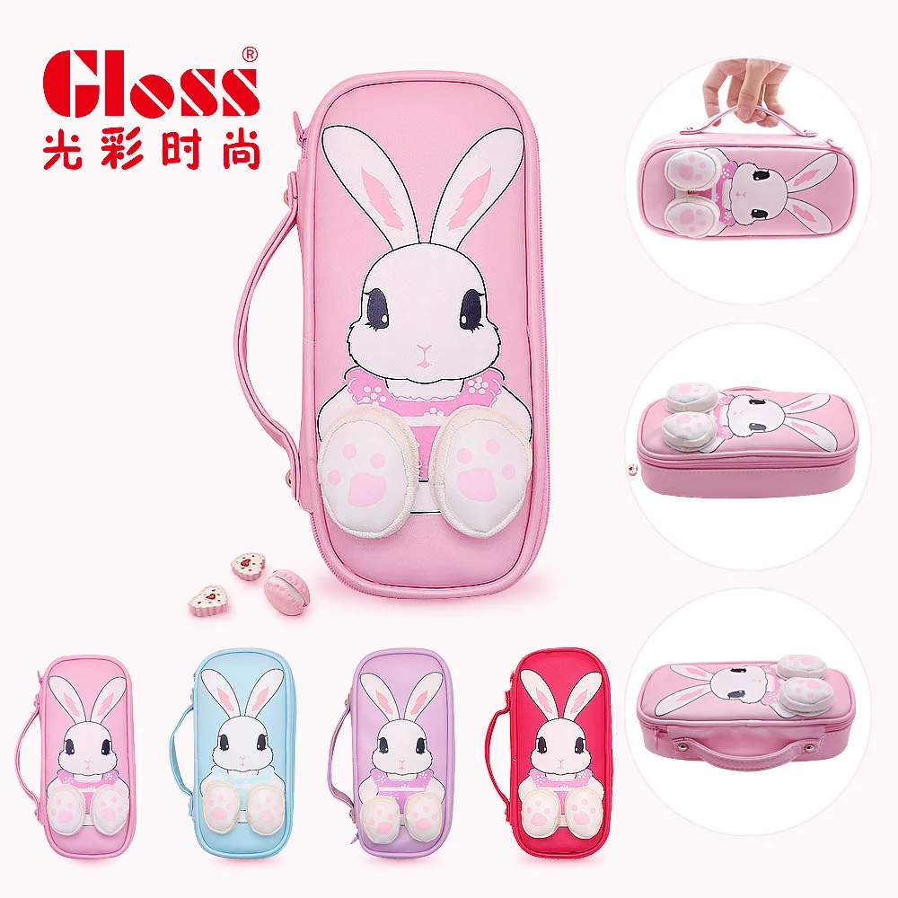 

2019 Pencil Bag Glamorous Fashion Creative KoKo Rabbit Custom Storage Multifunctional Mermaid EVA Stationery Pencil Case Set