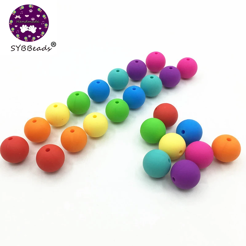 

BPA Free 10mm/12mm/15MM Silicone Loose Bead Mommy Silicone Teething Necklace Beads ,20pcs/ lot silicone beads for teether