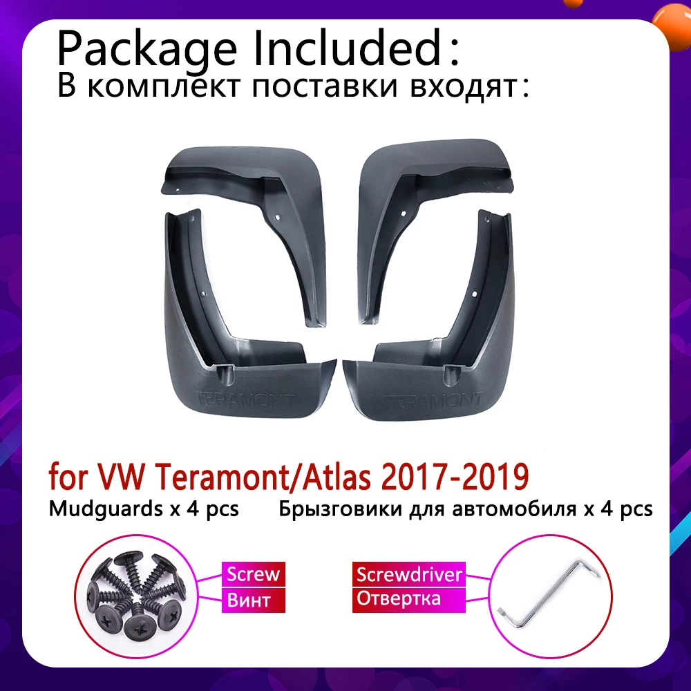Для Volkswagen VW teramont Atlas 2017 2018 2019 Брызговики автомобильные аксессуары|Наклейки на