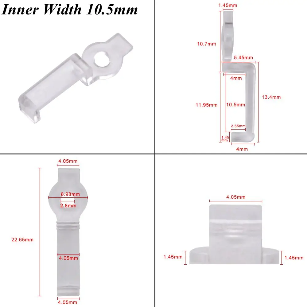 50 шт. крепежные зажимы разъем для 220 В 5050 3528 IP67 IP68 Светодиодный трубчатая лента светильник RGB светодиодные полосы зажим кронштейны с винтами